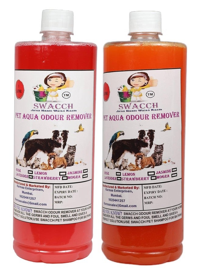 swacch مزيل روائح سواتش بيت أكوا (1 لتر) (عبوة من قطعتين) برائحة الفراولة والبرتقال - Image 2